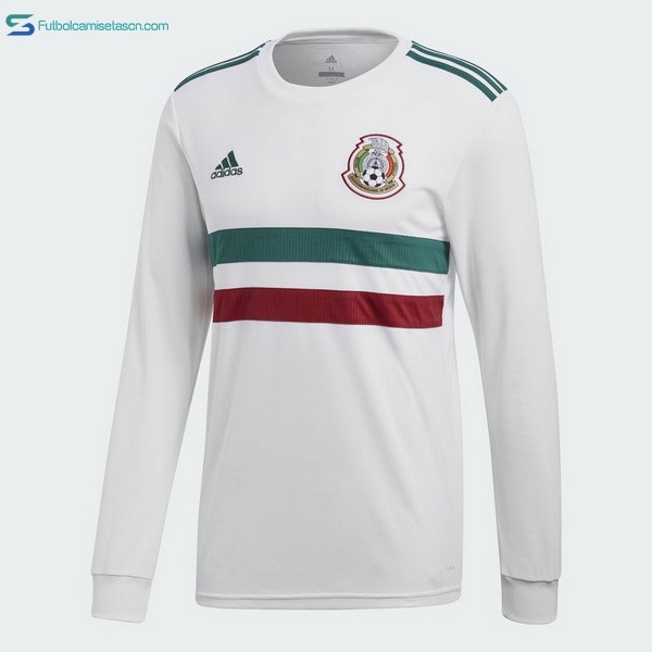 Camiseta Mexico 2ª ML 2018 Blanco
